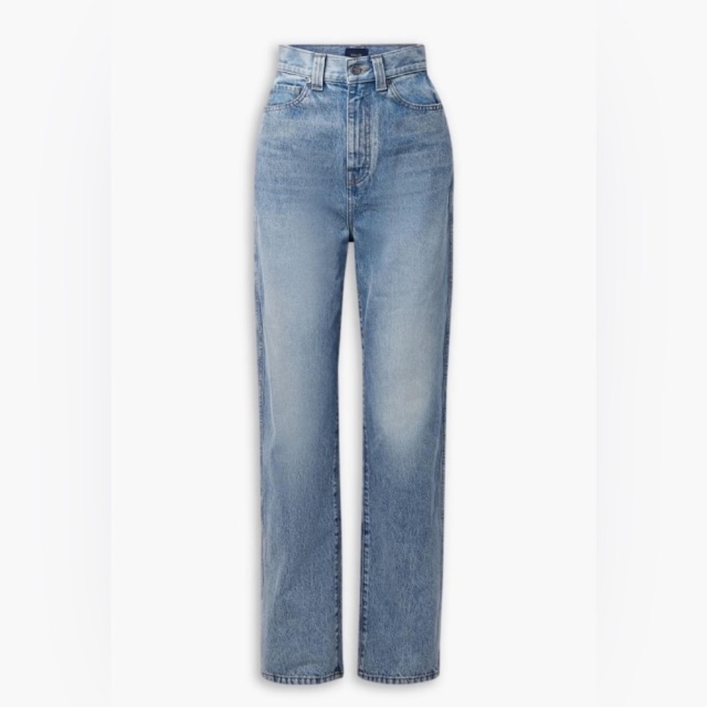 KHAITE High Rise Blue Jeans